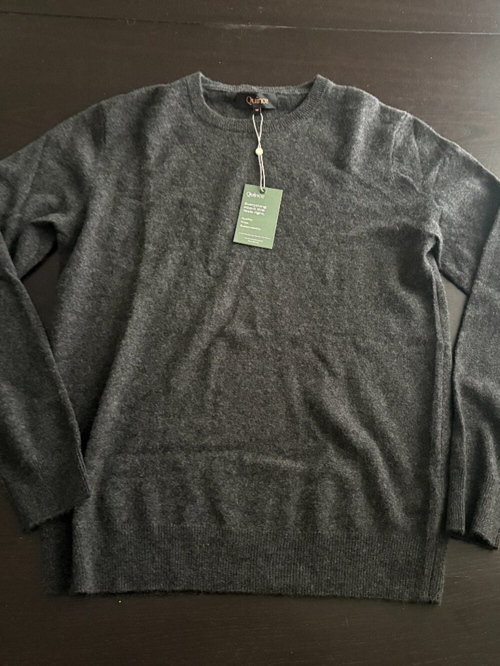 NEW Womens Quince Cashmere Dark Gray Sweater Size Medium